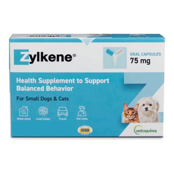 Zylkene Supplement for Small Dogs & Cats 10 Capsules 75mg