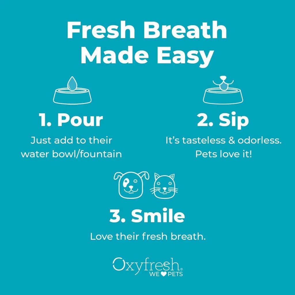 Oxyfresh Premium Pet Dental Care Solution Water Additive 473ml Oxyfresh
