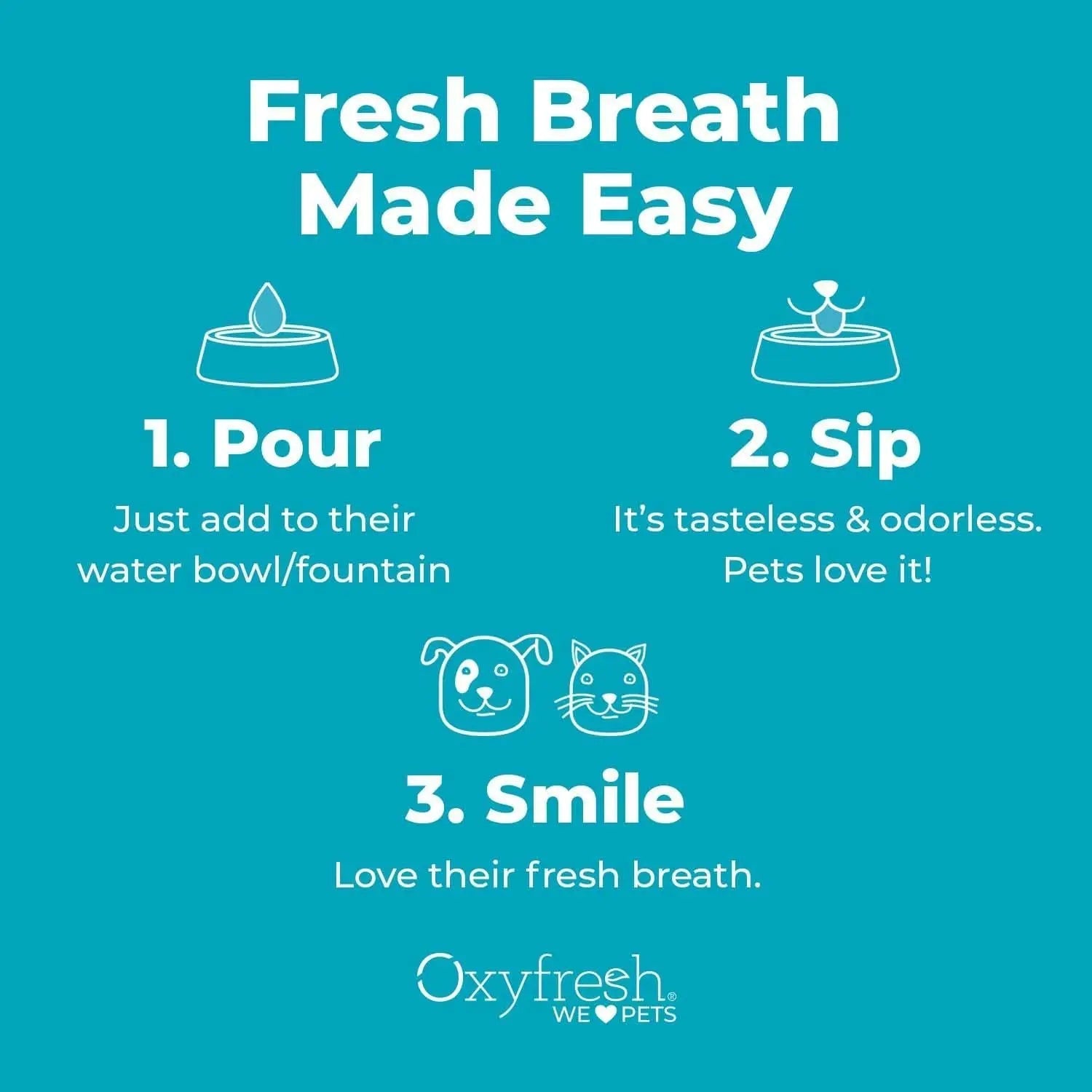Oxyfresh Premium Pet Dental Care Solution Water Additive 473ml Oxyfresh