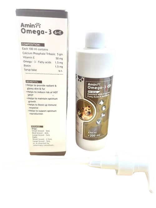 Amino Omega-3 Pet Syrup 200ml Aminorich Nutrients