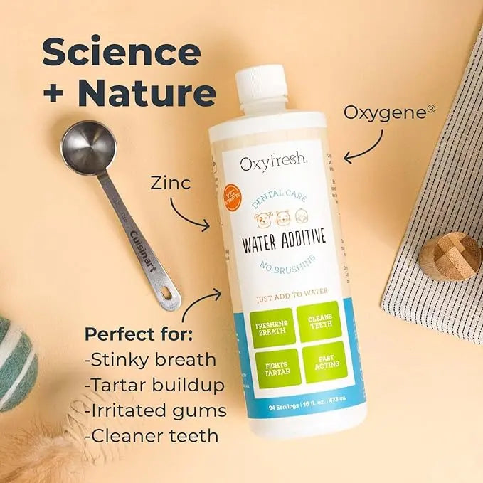 Oxyfresh Premium Pet Dental Care Solution Water Additive 473ml Oxyfresh
