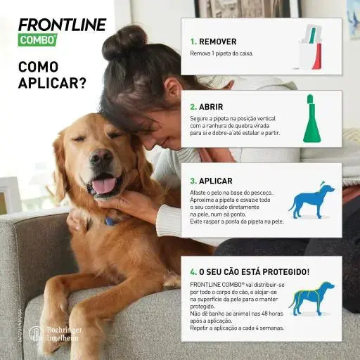 FRONTLINE FLEA & TICK SPOT ON COMBO FOR DOGS & HOME PROTECTION, 10 - 20 KG  | 3 Doses Boehringer Ingelheim