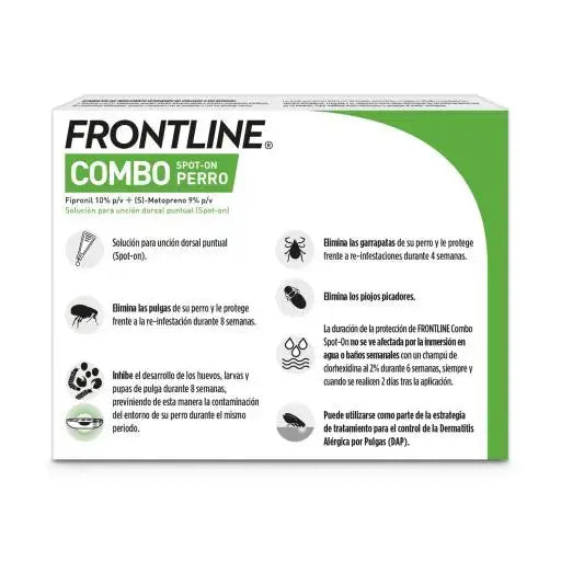 FRONTLINE FLEA & TICK SPOT ON COMBO FOR DOGS & HOME PROTECTION, 20 - 40 KG  | 3 Doses Boehringer Ingelheim
