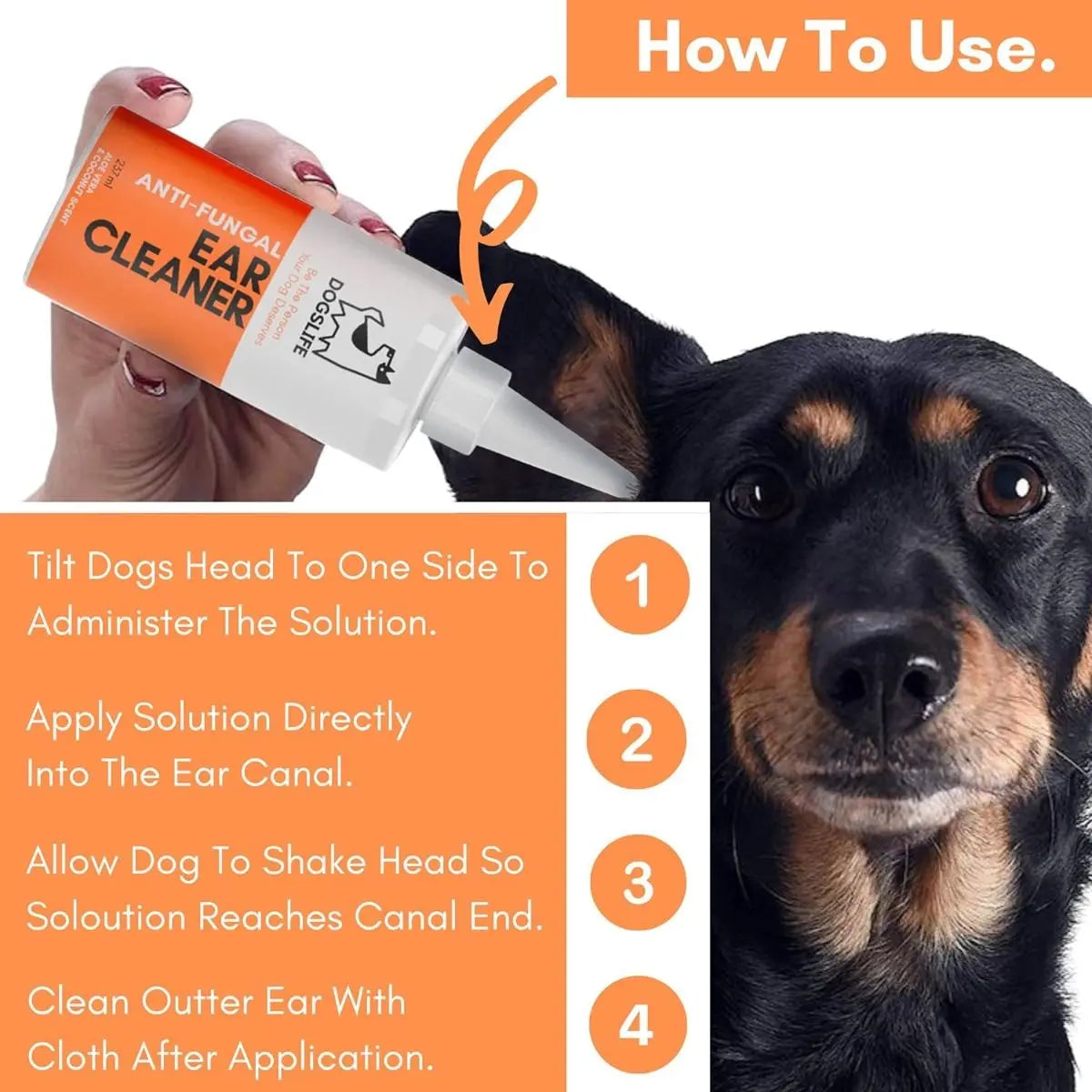 DogsLife Anti-Fungal Ear Cleaner Dog 237ml DogsLife