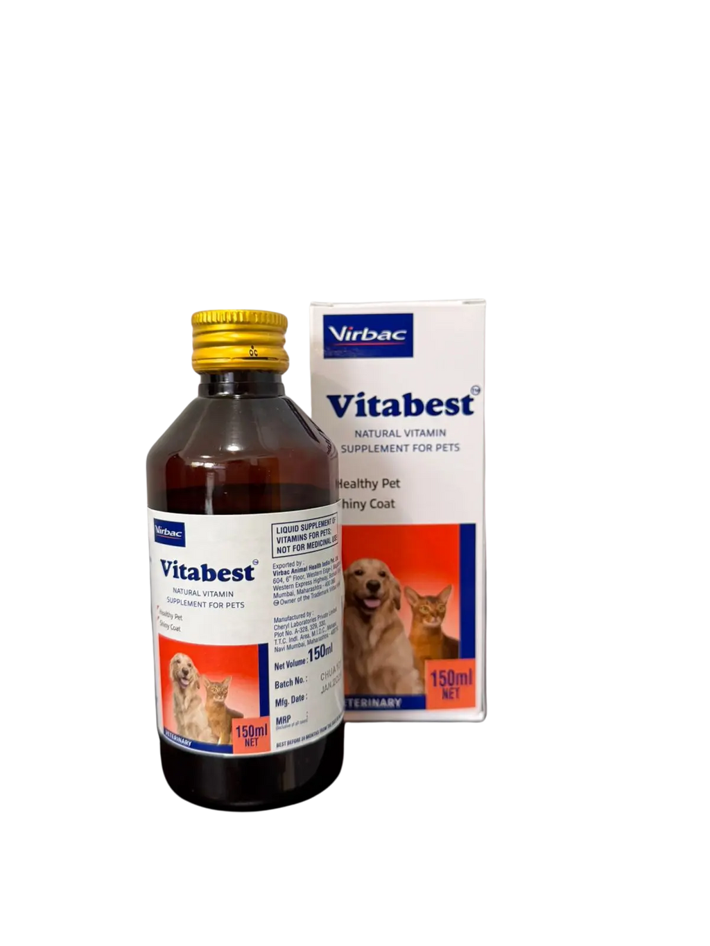 Vitabest Natural Vitamin Syrup Supplement for Pets 150ml Virbac