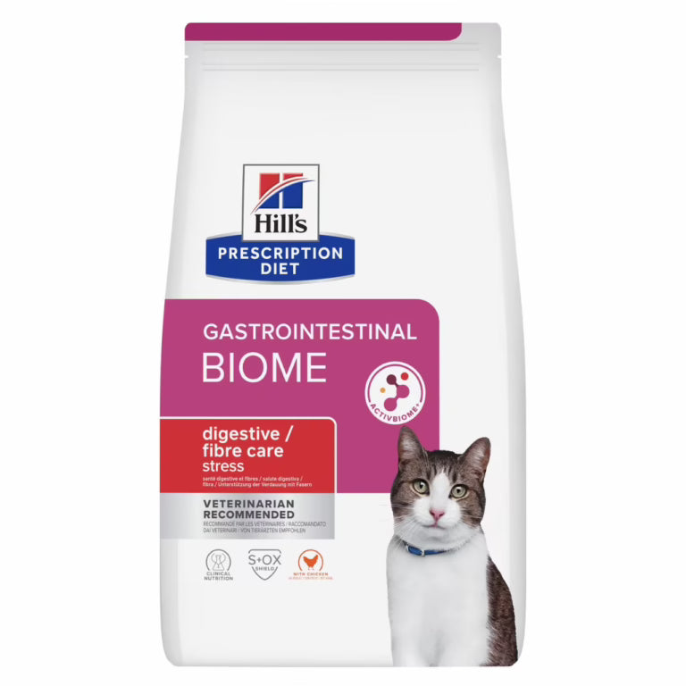 Hill’s Prescription Diet Gastrointestinal Biome Stress Cat Food With Chicken Hills